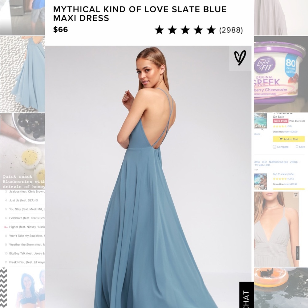 LULUS MYTHICAL KIND OF LOVE SLATE DRESS SIZE M